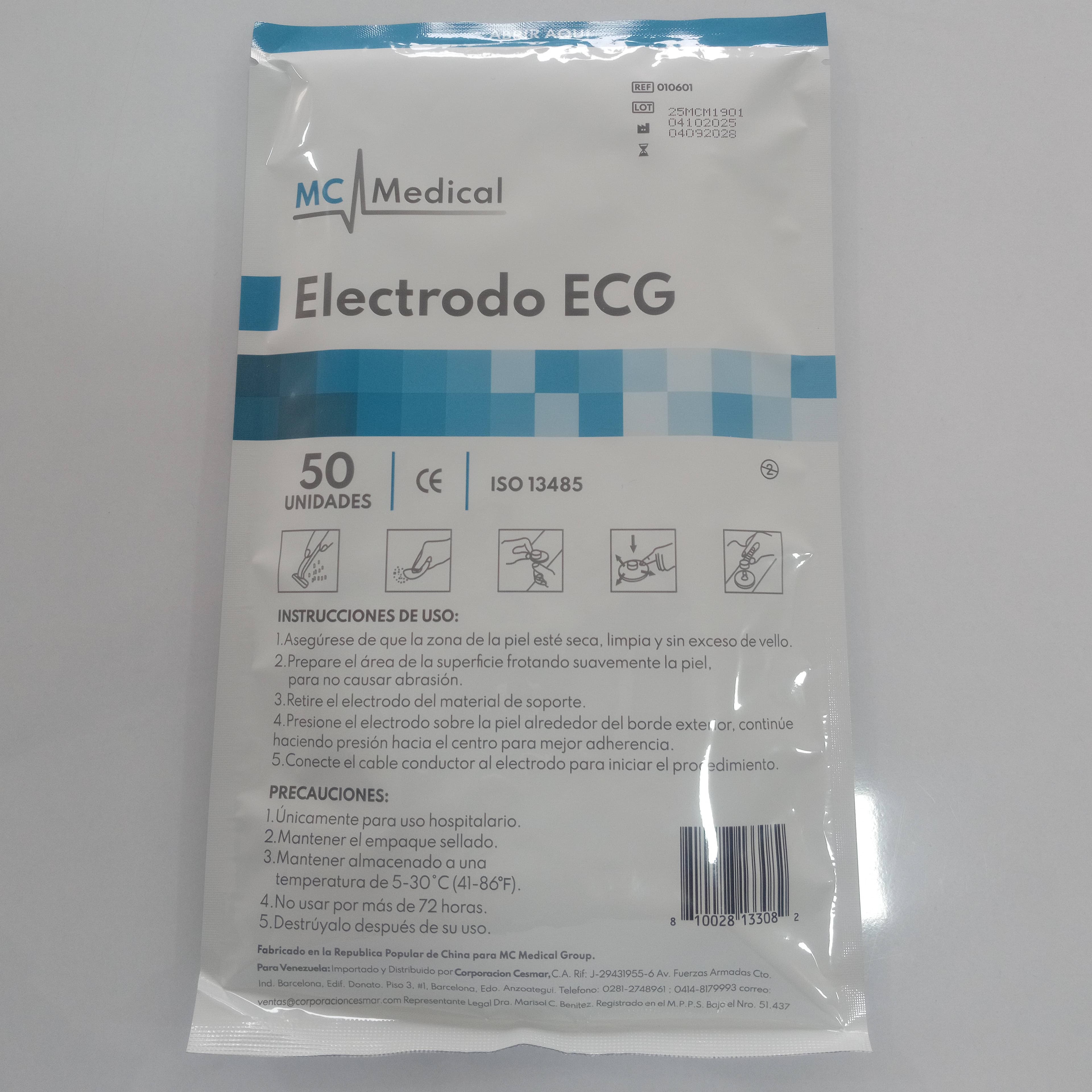 ELECTRODO ADULTO X 50 UND MC MEDICAL (E)